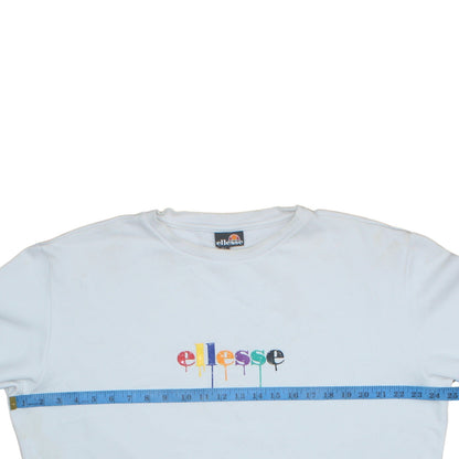 Mens UK Size L Ellesse White Pullover Sweatshirt