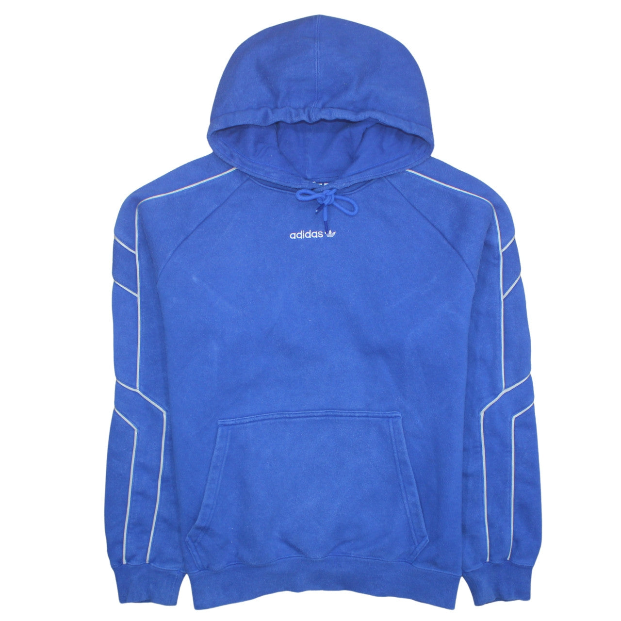 Mens UK Size M Adidas Blue Pullover Hoodie