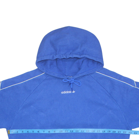 Mens UK Size M Adidas Blue Pullover Hoodie
