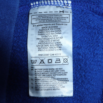 Mens UK Size M Adidas Blue Pullover Hoodie
