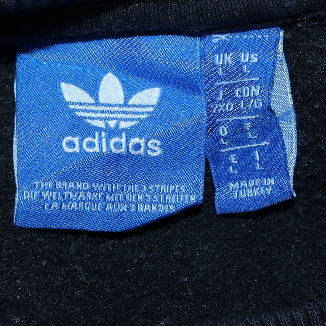 Mens UK Size L Adidas Black Pullover Sweatshirt