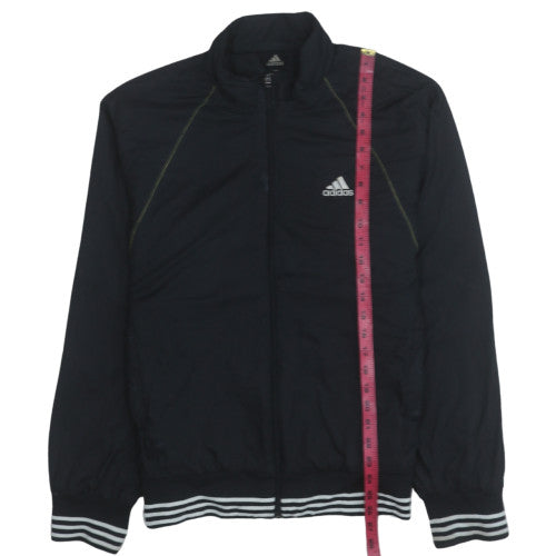 Adidas Boys Black Track Jacket L Lightweight Full Zip Sportswear