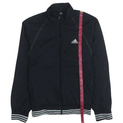 Adidas Boys Black Track Jacket L Lightweight Full Zip Sportswear