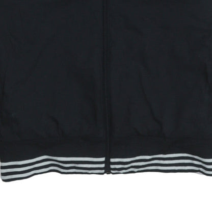 Adidas Boys Black Track Jacket L Lightweight Full Zip Sportswear