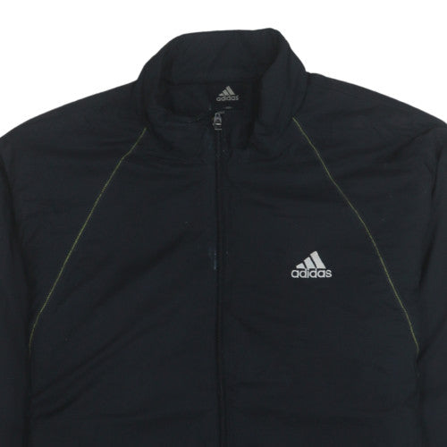 Adidas Boys Black Track Jacket L Lightweight Full Zip Sportswear