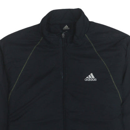 Adidas Boys Black Track Jacket L Lightweight Full Zip Sportswear
