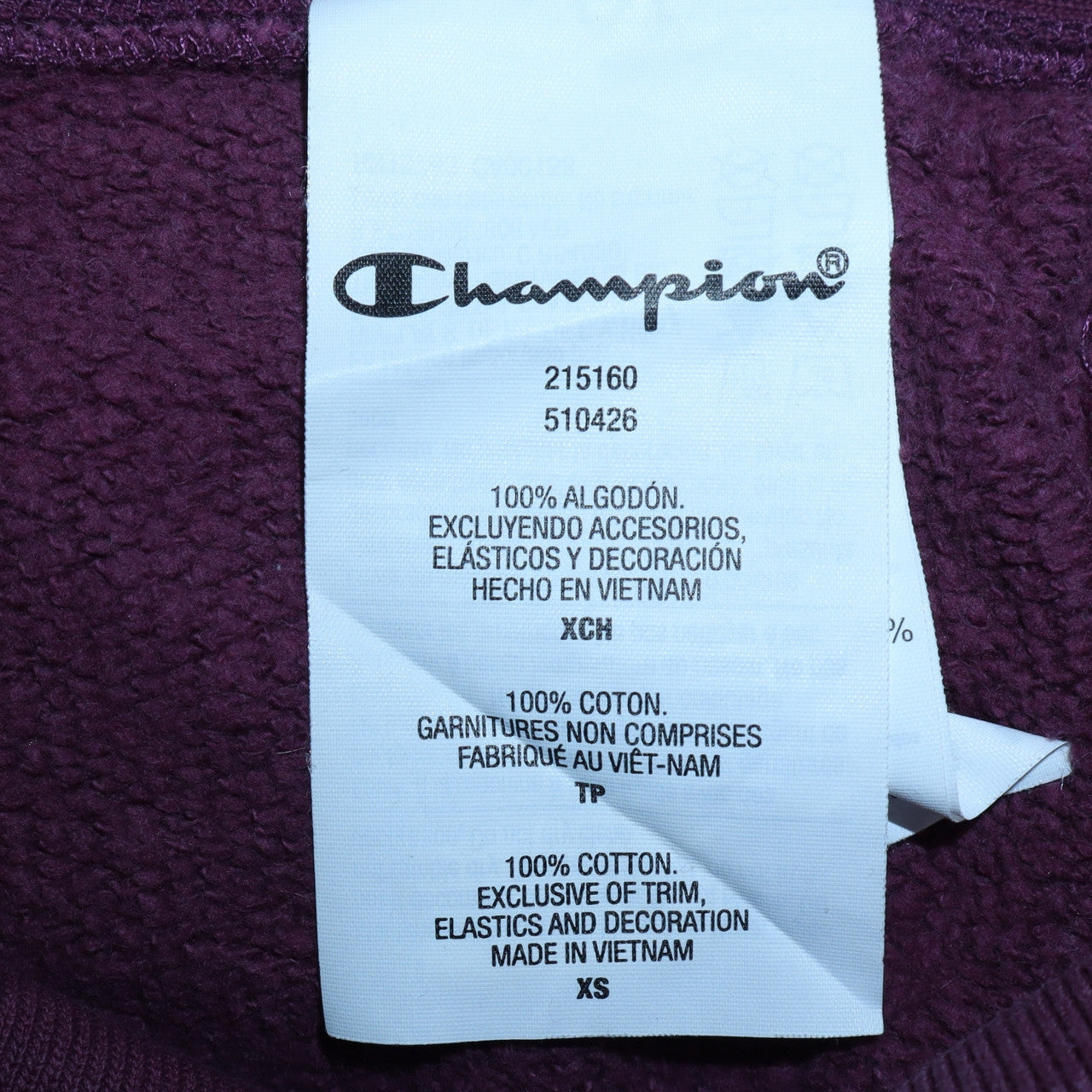 Mens UK Size XS Champion Purple Pullover Sweatshirt