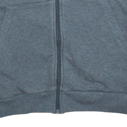 adidas Boys Grey Full Zip Hoodie 10-11 Years Sports Hooded Sweatshirt