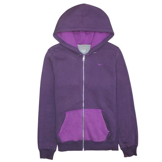 Womens UK Size L Nike Purple Full Zip Hoodie