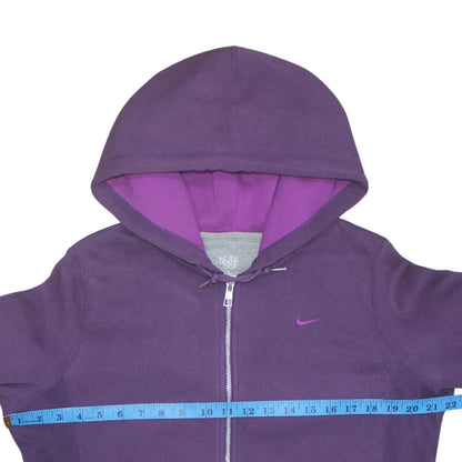 Womens UK Size L Nike Purple Full Zip Hoodie