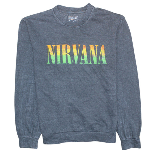Mens UK Size M Nirvana Grey Pullover Sweatshirt