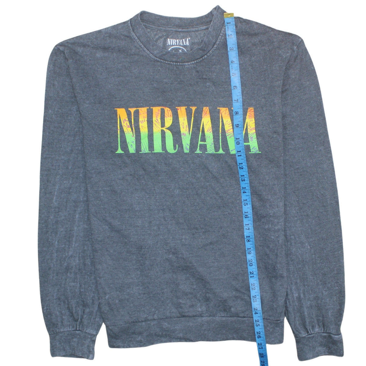 Mens UK Size M Nirvana Grey Pullover Sweatshirt