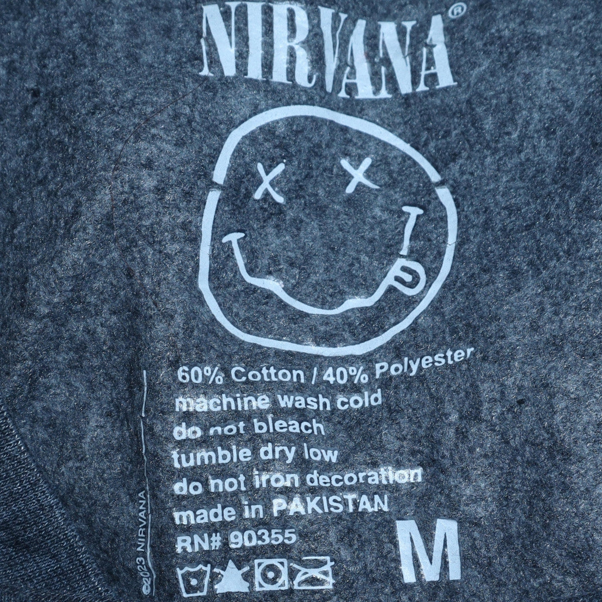 Mens UK Size M Nirvana Grey Pullover Sweatshirt