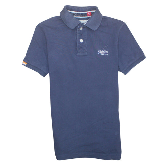 Superdry Men's Blue Slim Fit Polo Shirt Size S