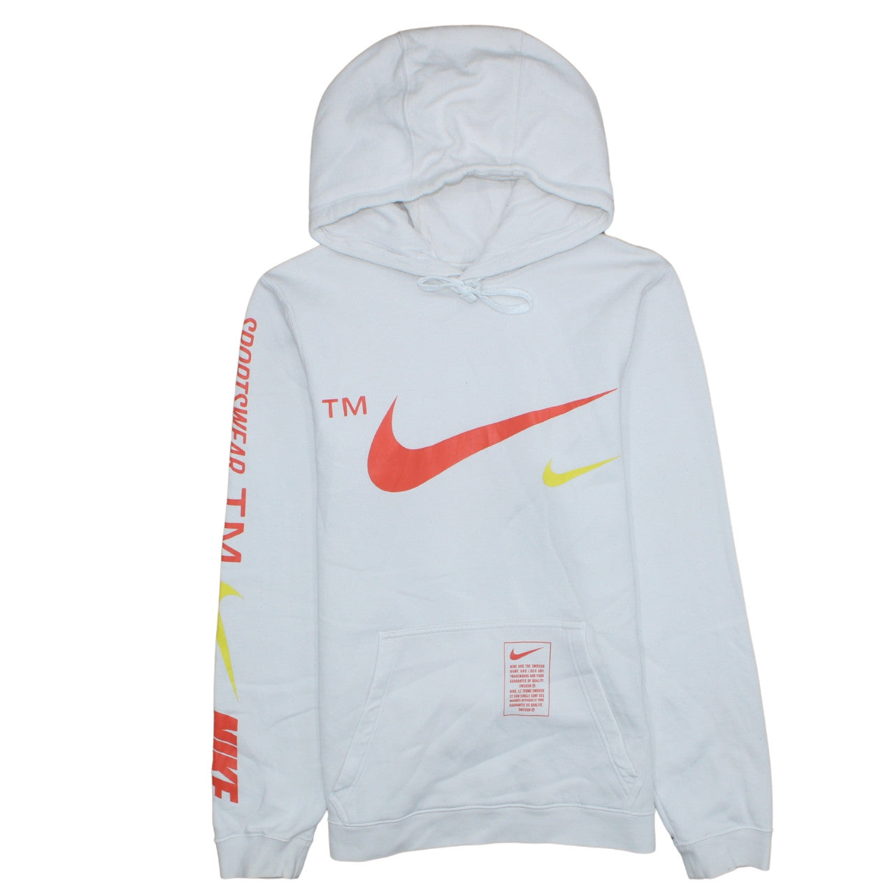 Mens UK Size S Nike White Pullover Hoodie