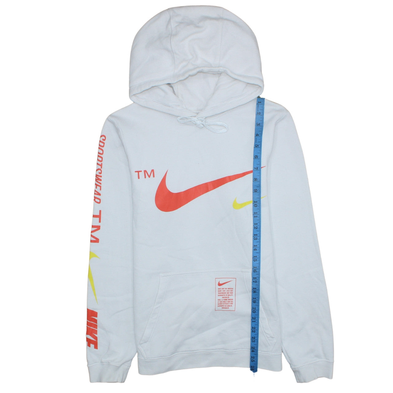 Mens UK Size S Nike White Pullover Hoodie