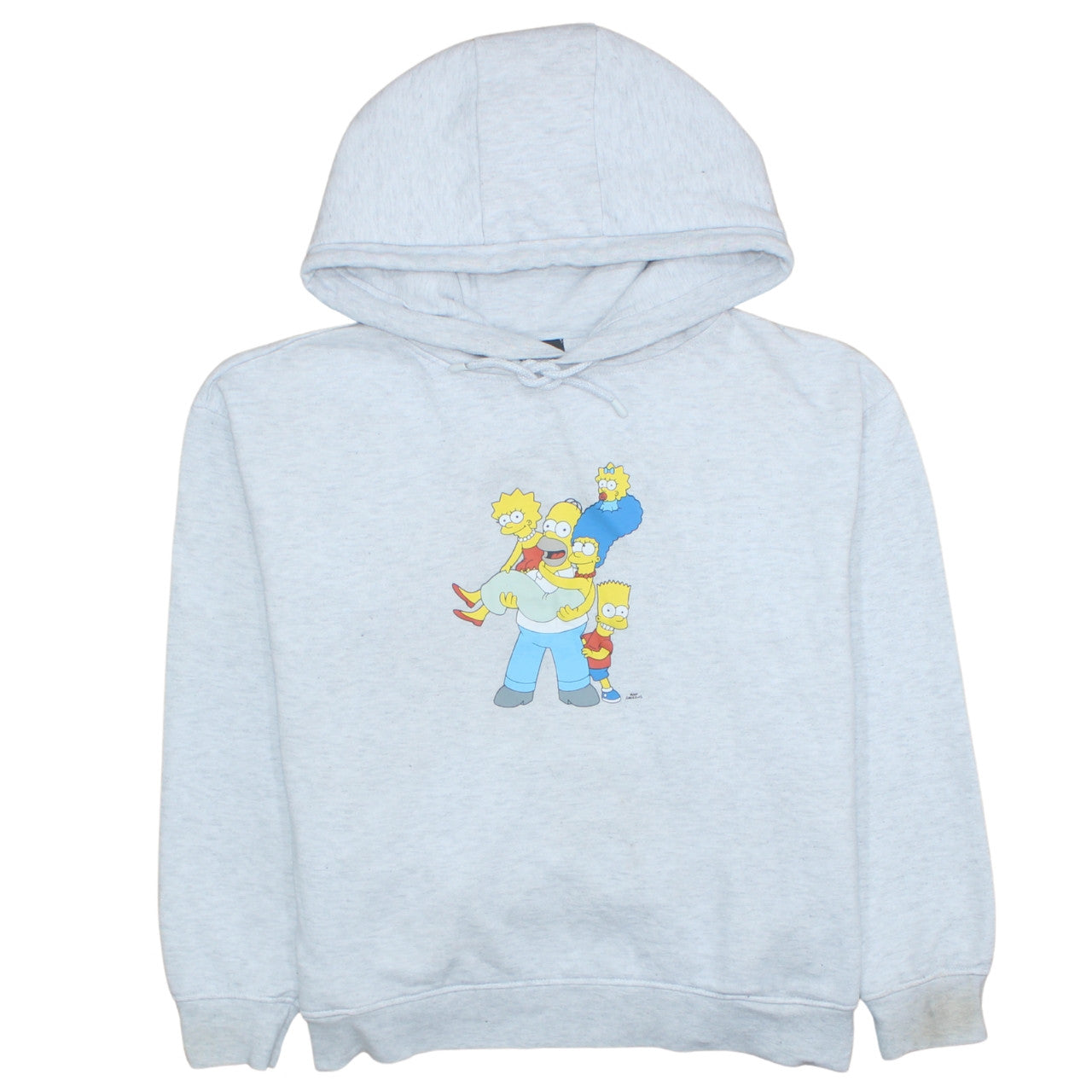 Mens UK Size L The Simpsons Grey Pullover Hoodie