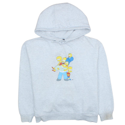 Mens UK Size L The Simpsons Grey Pullover Hoodie