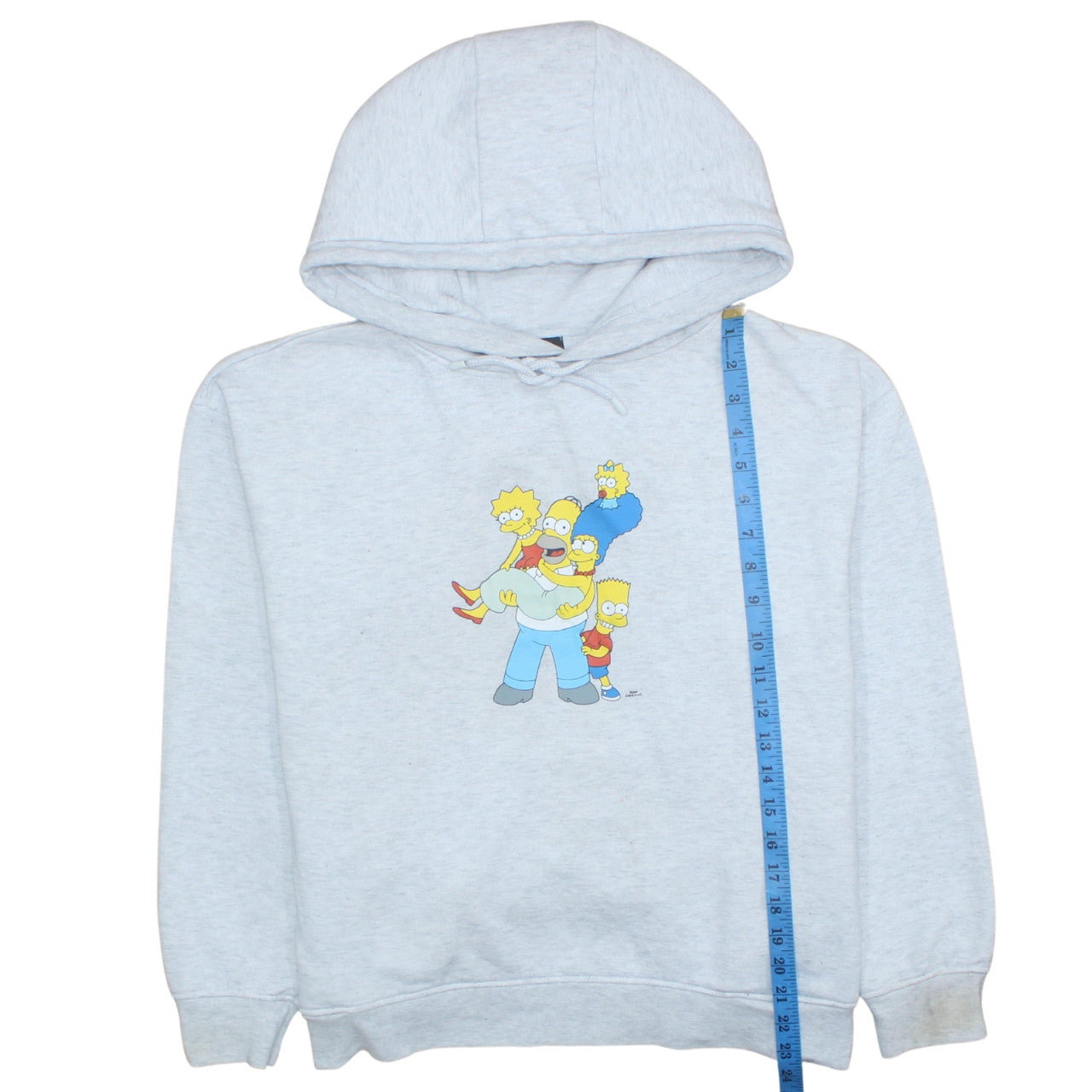 Mens UK Size L The Simpsons Grey Pullover Hoodie