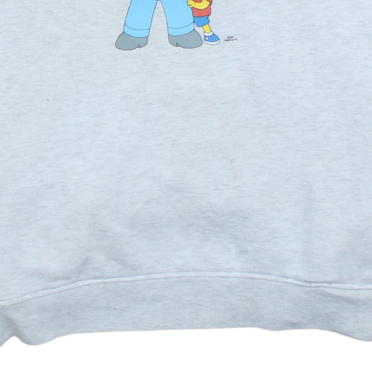 Mens UK Size L The Simpsons Grey Pullover Hoodie