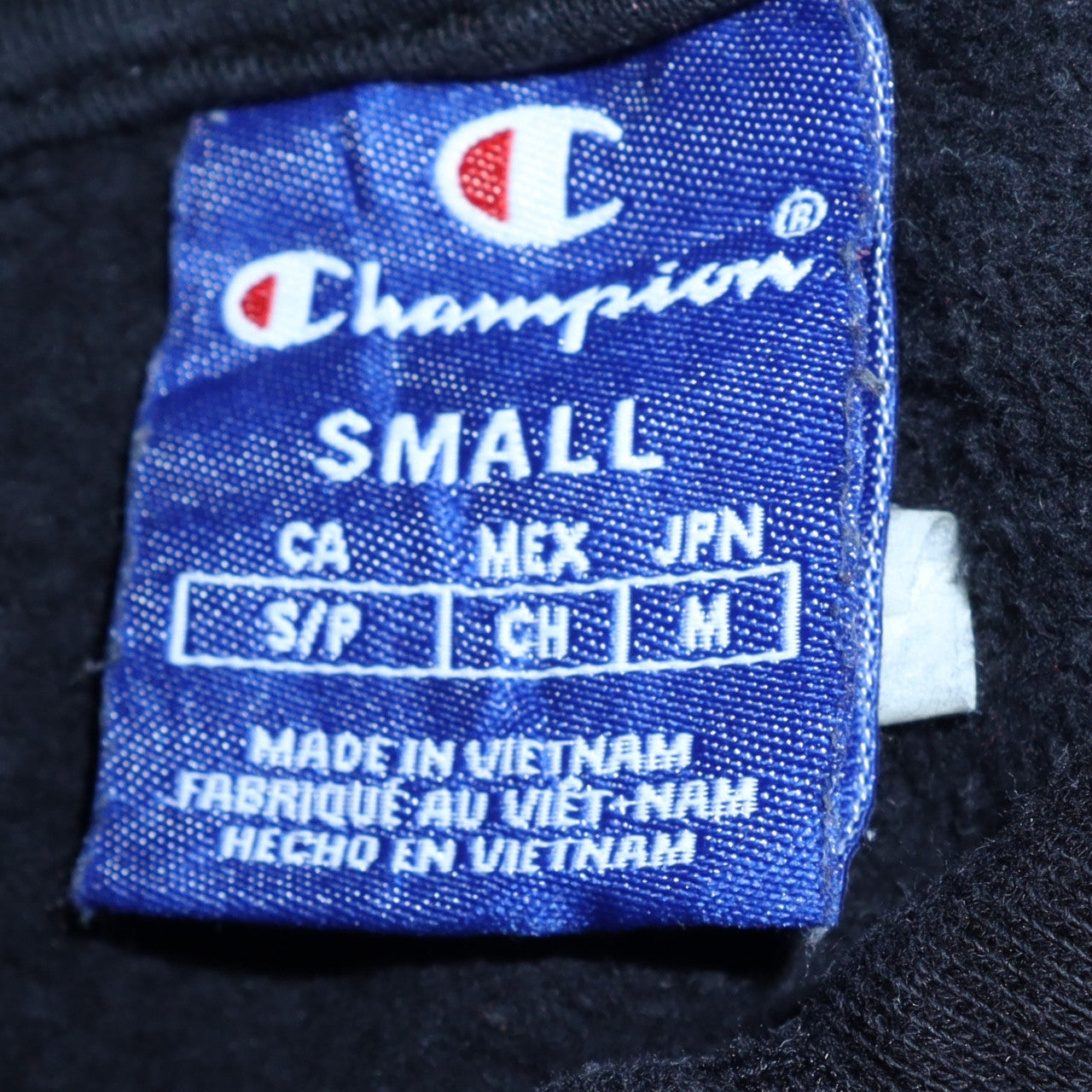 Mens UK Size S Champion Black Pullover Hoodie