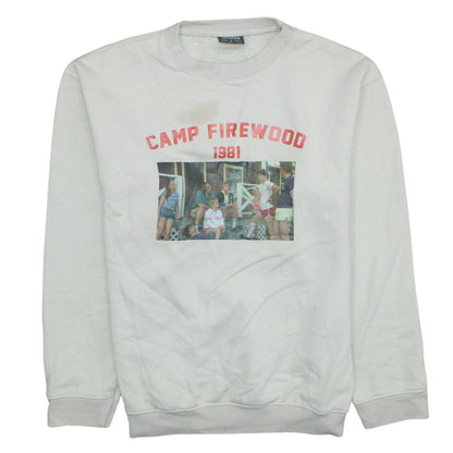 Unisex Adults UK Size S Minga London White Pullover Sweatshirt