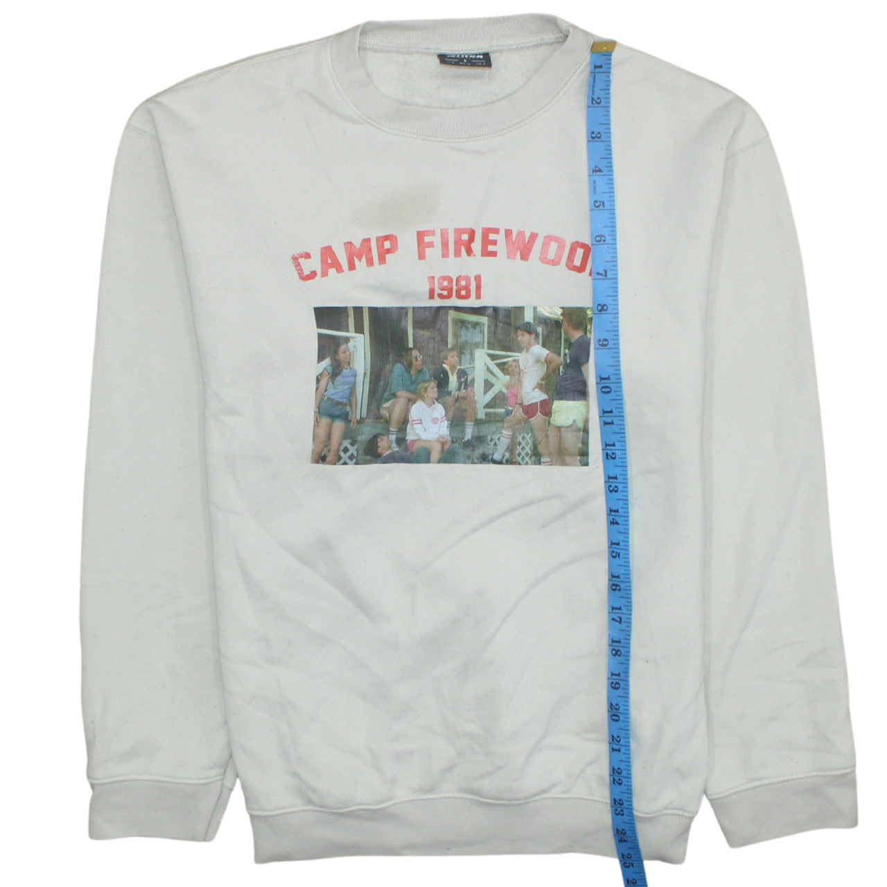 Unisex Adults UK Size S Minga London White Pullover Sweatshirt