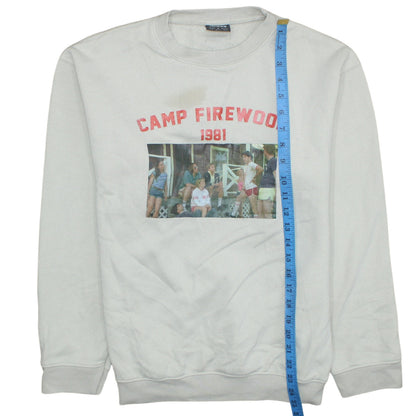 Unisex Adults UK Size S Minga London White Pullover Sweatshirt