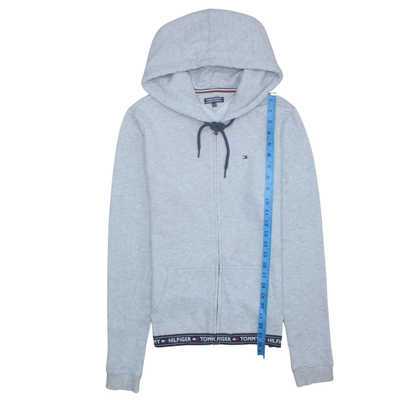 Mens UK Size S Tommy Hilfiger Grey Full Zip Hoodie