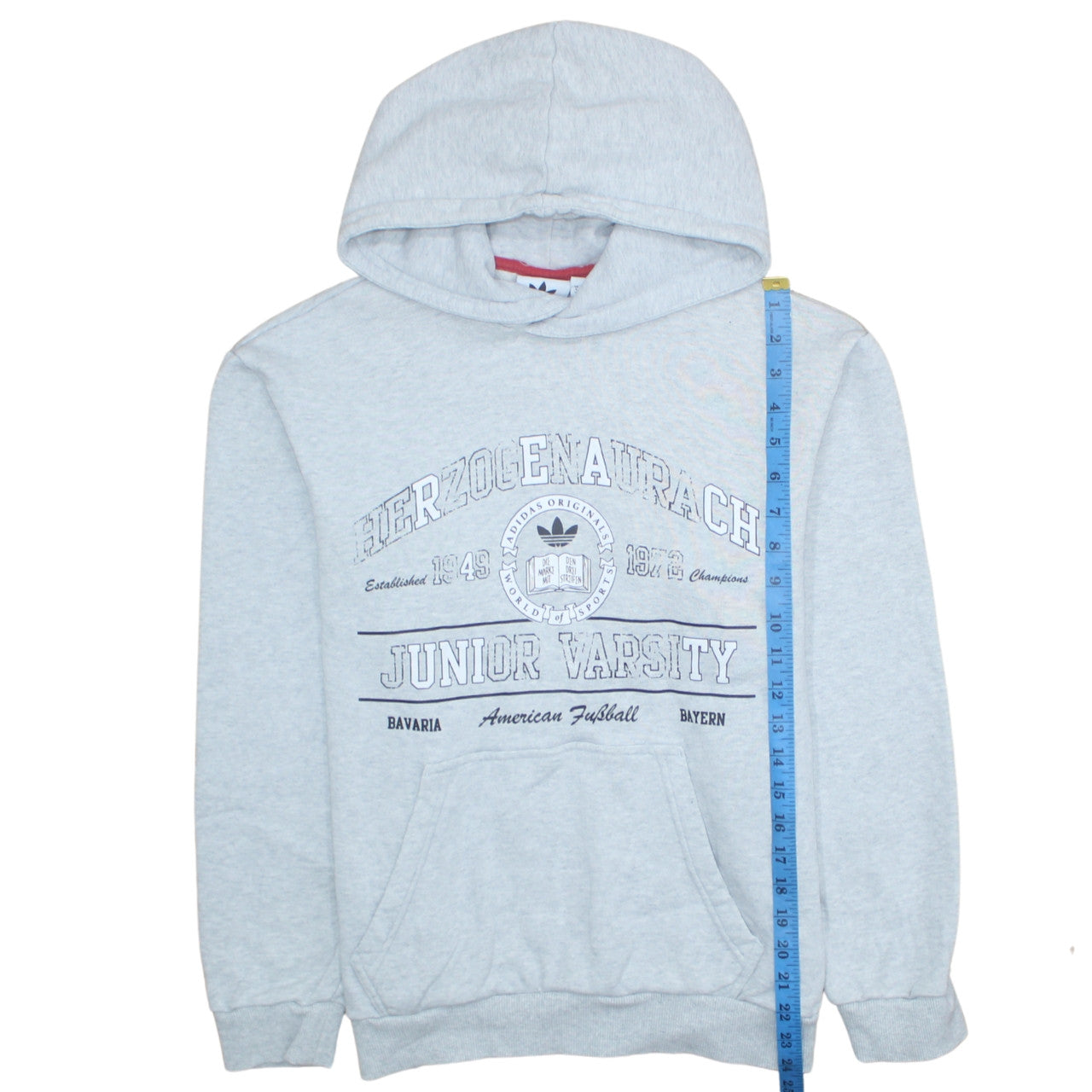 Mens UK Size S adidas Grey Pullover Hoodie