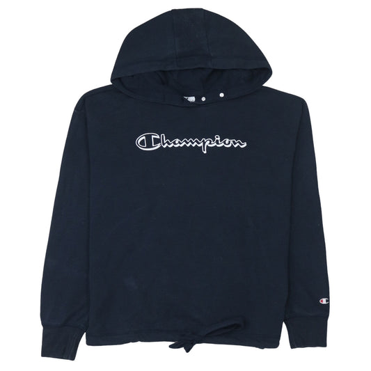 Womens UK Size L Champion Black Pullover Hoodie