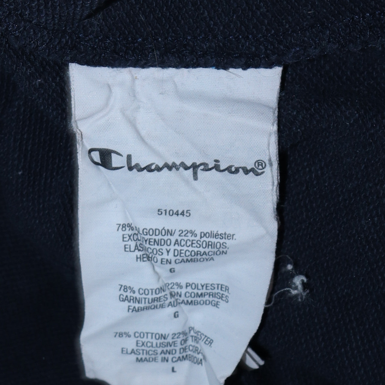 Womens UK Size L Champion Black Pullover Hoodie