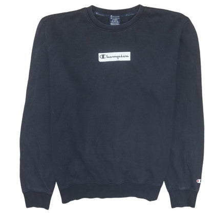 Mens UK Size L Champion Black Pullover Sweatshirt