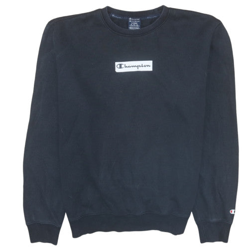 Mens UK Size L Champion Black Pullover Sweatshirt