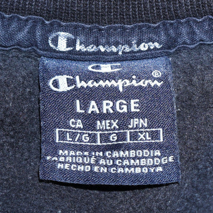 Mens UK Size L Champion Black Pullover Sweatshirt