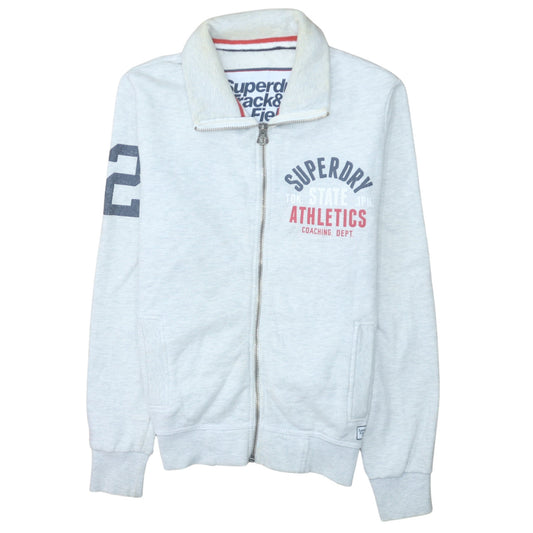 Mens UK Size M Superdry Grey Full Zip Sweatshirt