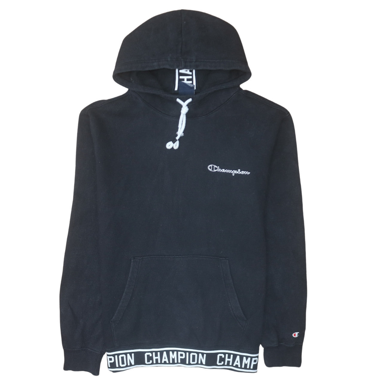 Mens UK Size L Champion Black Pullover Hoodie
