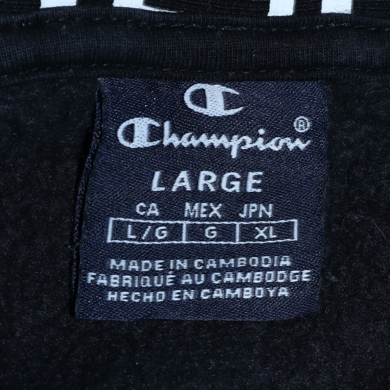 Mens UK Size L Champion Black Pullover Hoodie