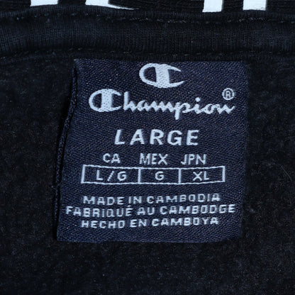Mens UK Size L Champion Black Pullover Hoodie