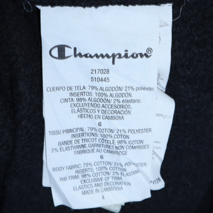 Mens UK Size L Champion Black Pullover Hoodie