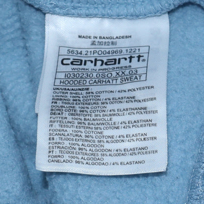Mens UK Size S Carhartt Blue Pullover Hoodie