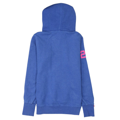 Womens UK Size M Superdry Blue Pullover Hoodie
