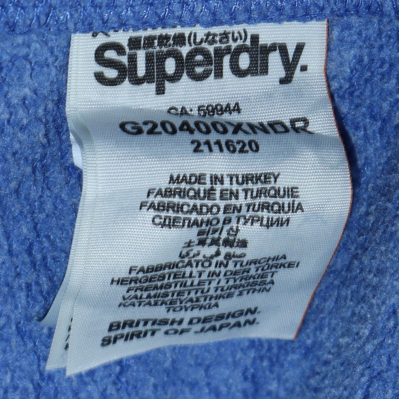 Womens UK Size M Superdry Blue Pullover Hoodie