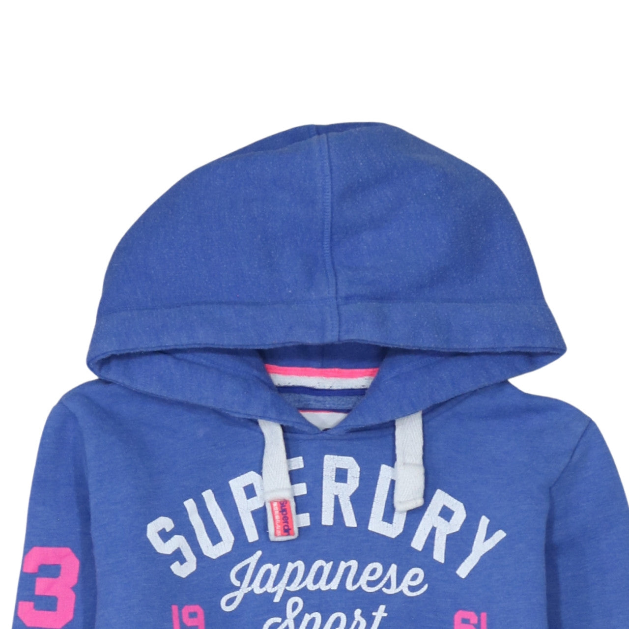 Womens UK Size M Superdry Blue Pullover Hoodie
