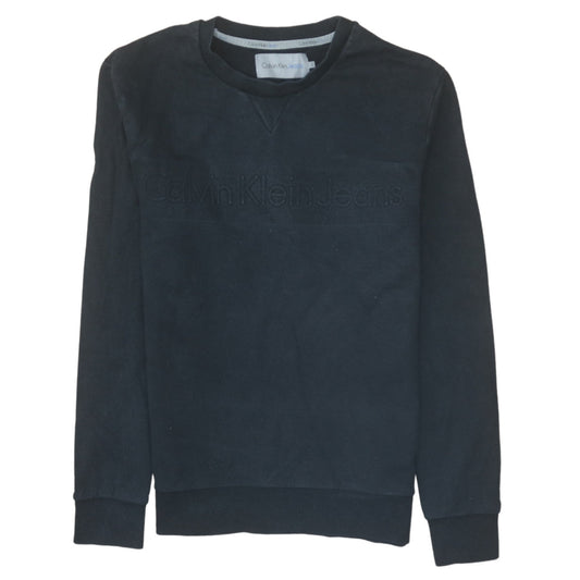 Mens UK Size S Calvin Klein Jeans Black Pullover Sweatshirt