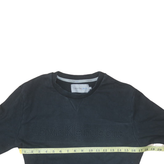 Mens UK Size S Calvin Klein Jeans Black Pullover Sweatshirt