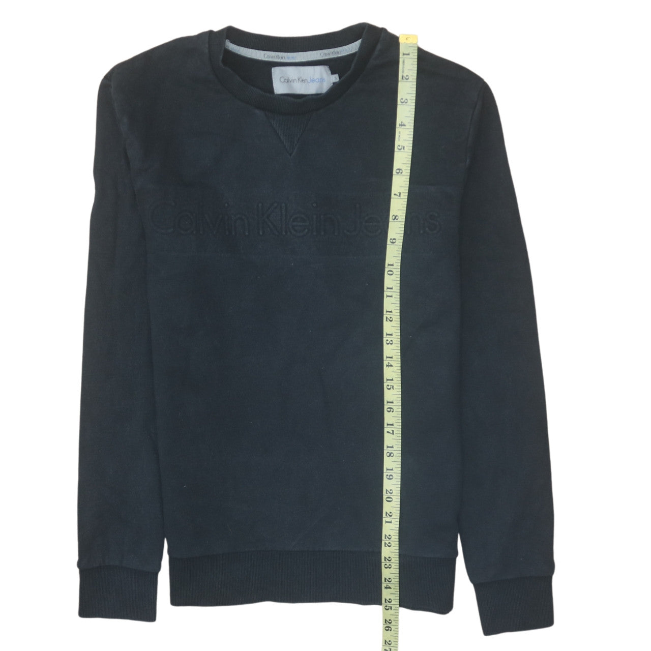 Mens UK Size S Calvin Klein Jeans Black Pullover Sweatshirt