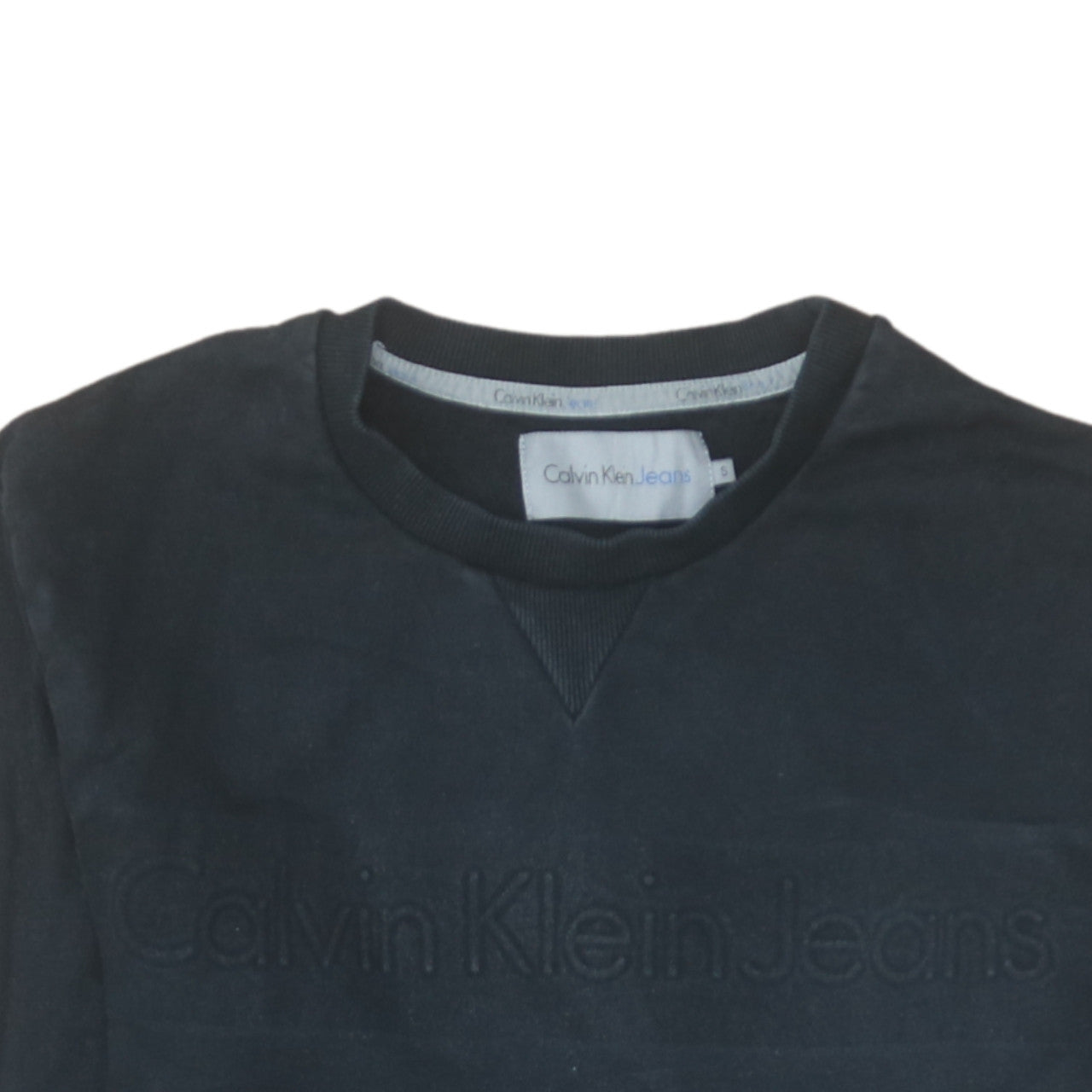 Mens UK Size S Calvin Klein Jeans Black Pullover Sweatshirt