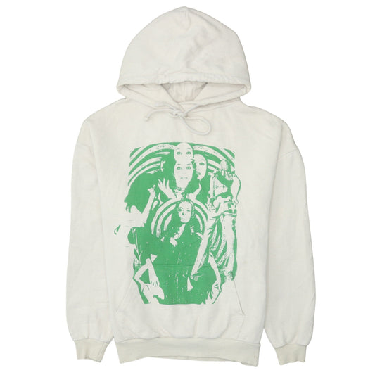 Womens UK Size XS Subdued White Pullover Hoodie