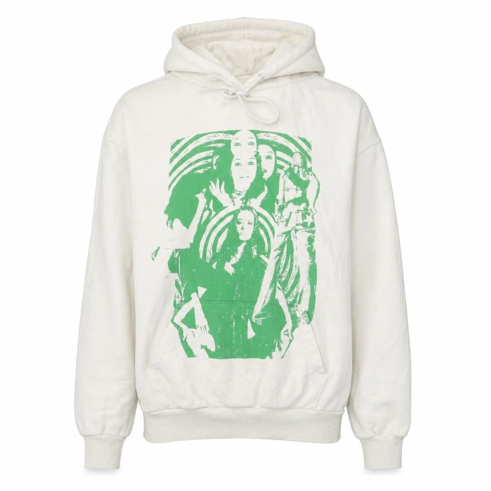 Womens UK Size XS Subdued White Pullover Hoodie